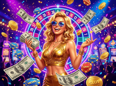 Giao diện sòng bạc trực tuyến VV99 sang trọng với hũ vàng và slot machine